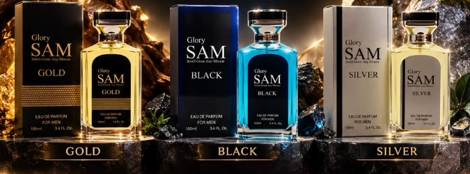 Glory SAM Gold, Black and Silver for men with their boxes